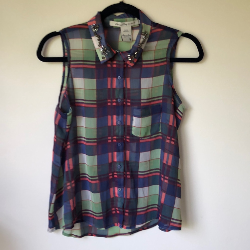 American Rag embellished collar blouse